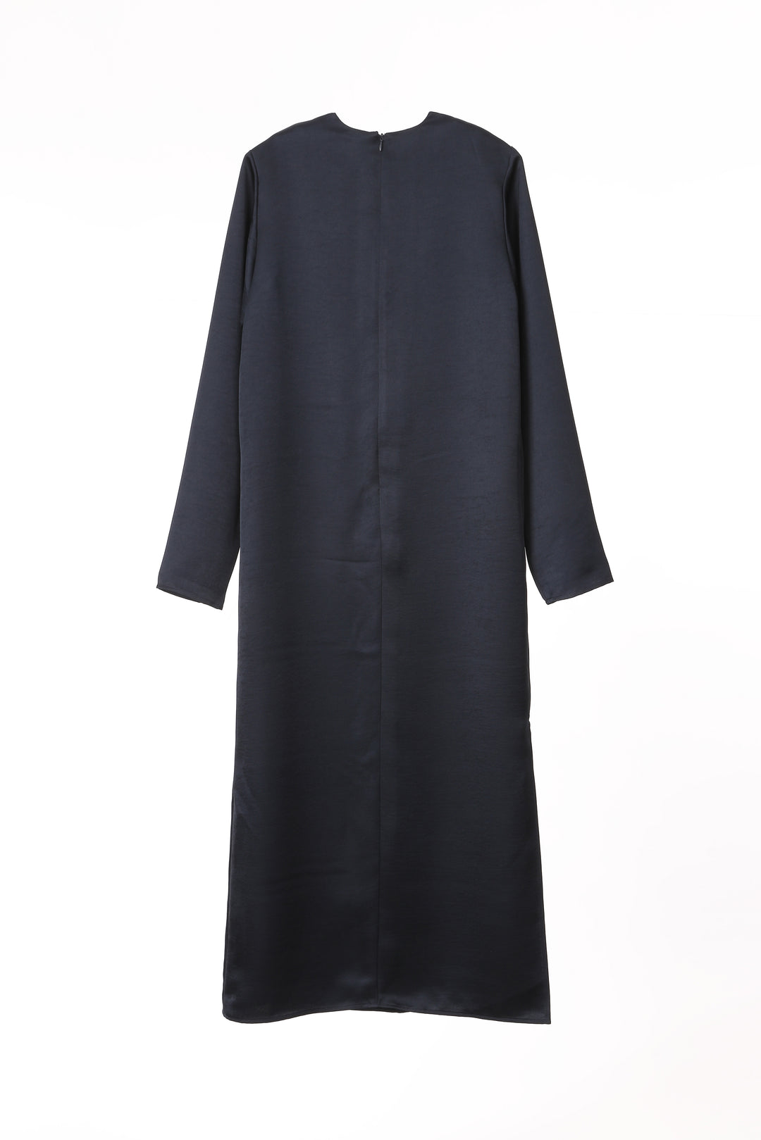 SATIN DEEP NECK DRESS